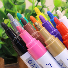 Wide-receiving paint pen car tire touch-up pen 12-color paint pen water-resistant marking pen industrial marker pen tire pen