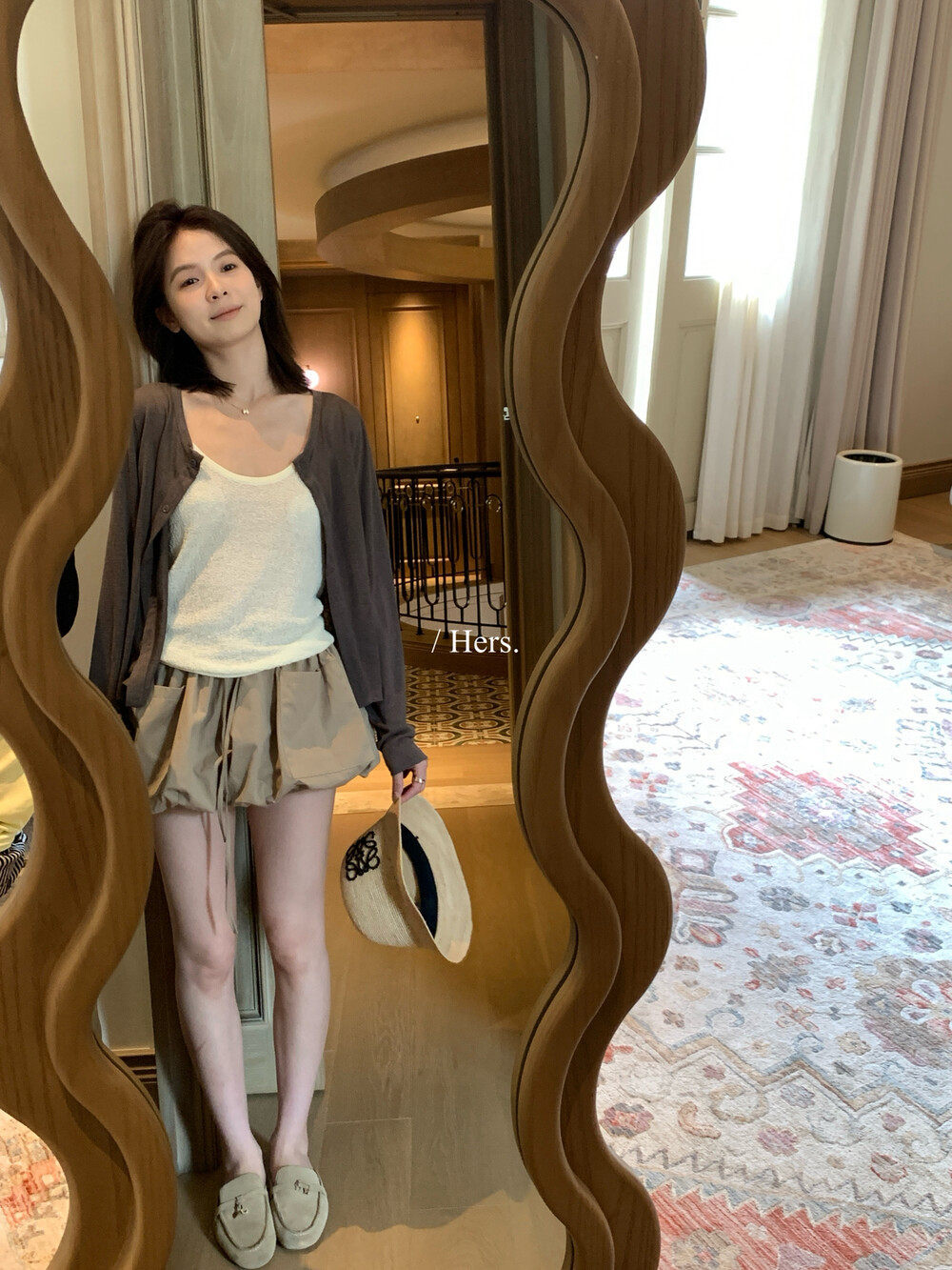 Áo khoác cardigan nữ dệt kim chống nắng cổ tròn tay dài phối màu cơ bản — Hồng sữa, Xám cacbon, màu đen, trắng ngà chi tiết 16