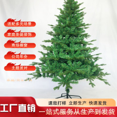 圣诞树厂家现货直销1.5米1.8米2.1米3米立体pe小5叉加pvc加密自动
