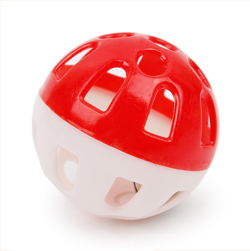 Cat Toy Ball Sound Bell Interactive Funny Cat Toy Multi-Color Plastic Hollow Toy Ball Pet Products Wholesale