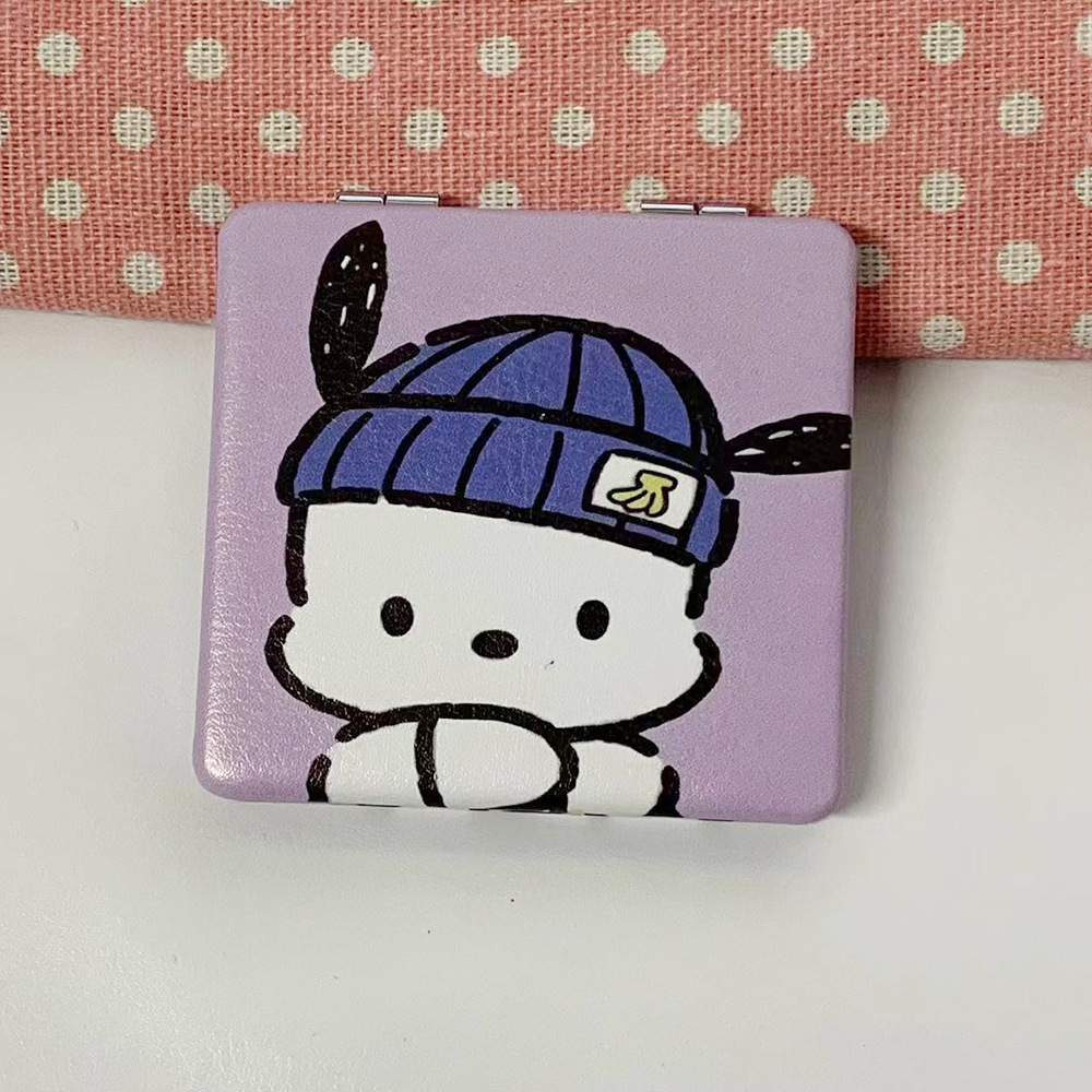 Nuevo perro Pacha osos de fresa doble cara plegable espejo de maquillaje tienda en línea tienda de espejo pequeño fábrica al por mayor