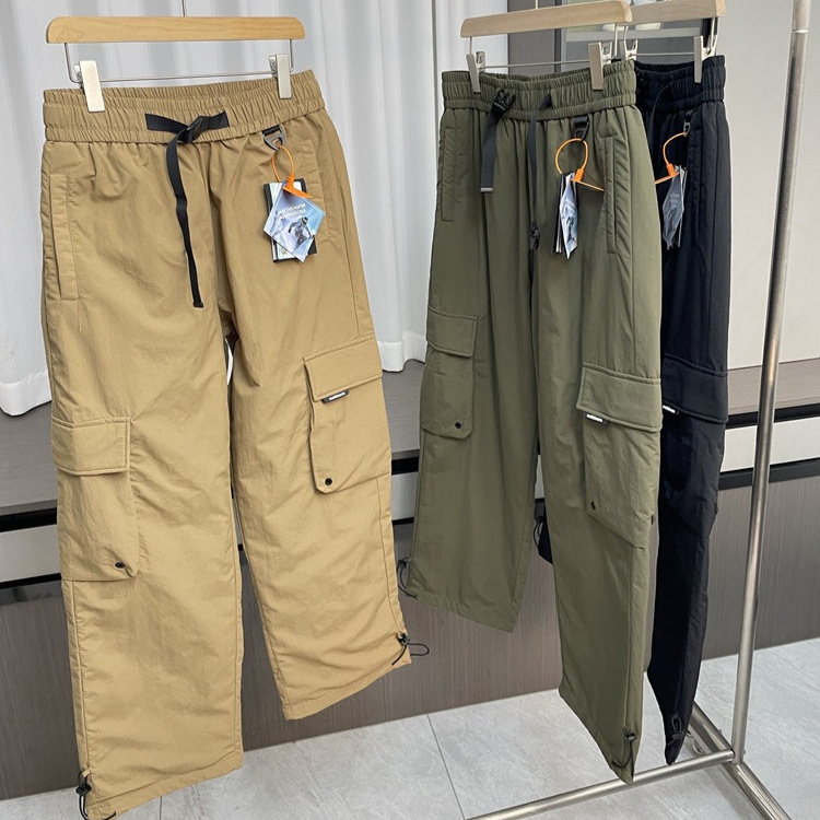 Winter Men's Outdoor Hiking Workwear Down Pants 2026 New Model Loose Thickened Fashionable Versatile Casual Pants