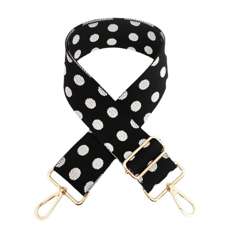 112g Weight Sling Strap Type Bag Strap/Shoulder Strap Bags Type Casual Occasion Polyester cotton Material Polka Dots Pattern Women'S Gender Fashion Style New Color Polka Dot Wide Shoulder Strap Adjustable One-shoulder Crossboby Bag Accessories Long Strap Burden Reduction Replacement Purse Chain 5