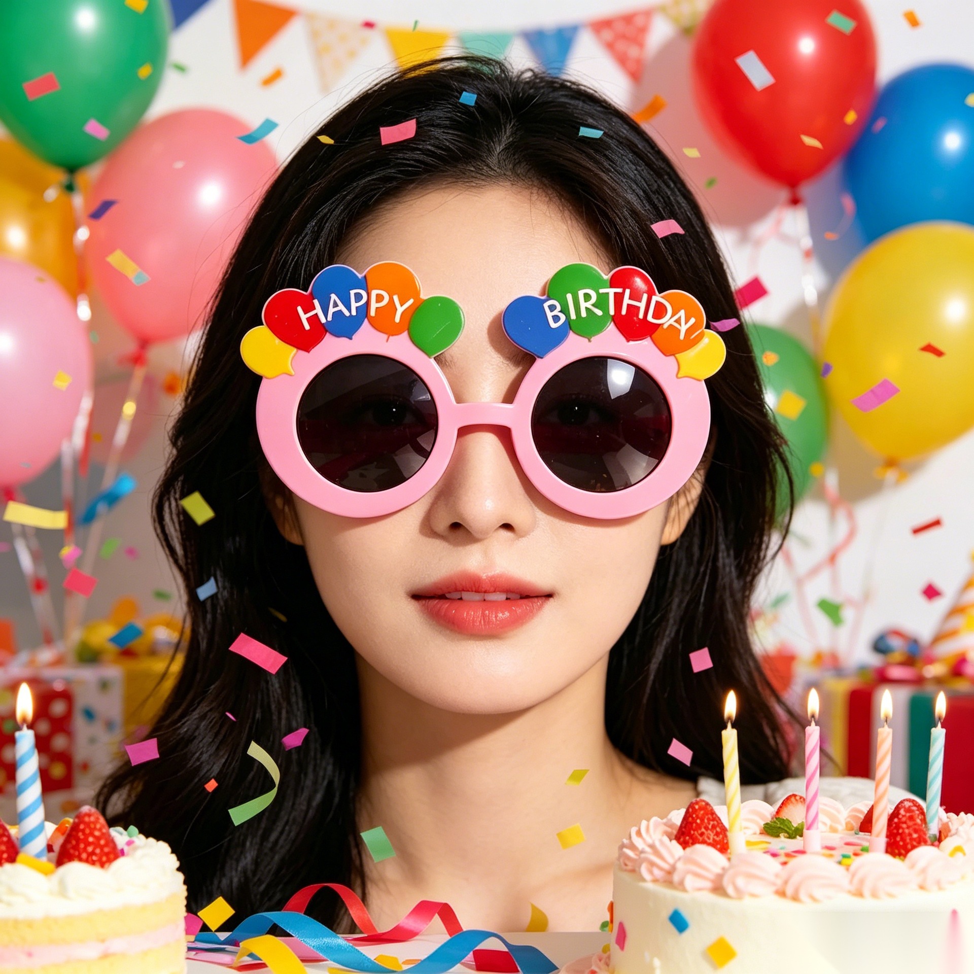 Cumpleaños temático fiesta gafas extrañas feliz cumpleaños pastel vela gafas de diseño de cumpleaños accesorios de fotos