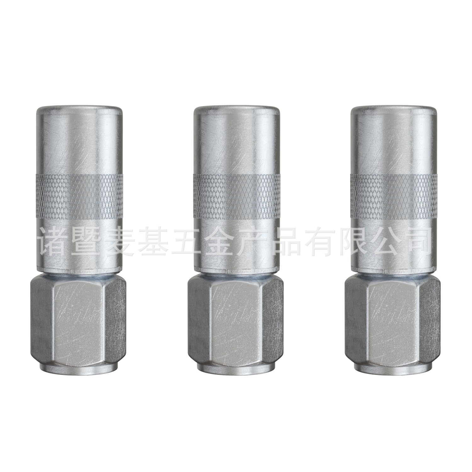 黄油枪平嘴 镀铬平油枪头 黄油枪打油嘴工程机械挖掘机配件1/8NPT