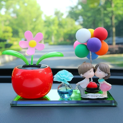 Car ornaments – Women's Car Supplies, New Style - pink-and-white-kiss-couple-red-sun-flower-single-bunch-of-colorful-balloons