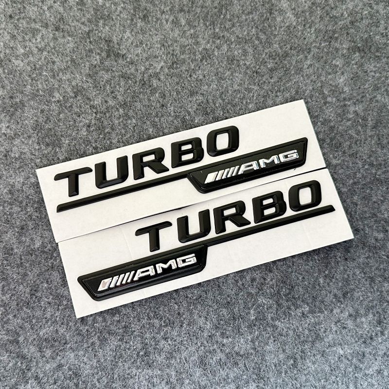 Suitable for Mercedes-Benz Amg Car Logo Turbo 4Matic+ Biturbo Fender Side Emblem Sticker