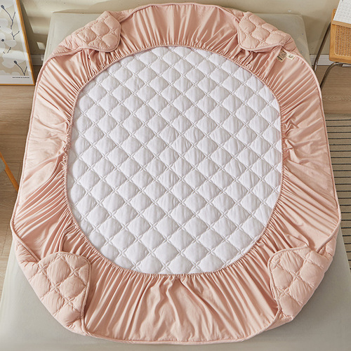 A-class soybean fiber interlaced cotton mattress topper single piece memory foam anti-slip mattress protector cover full set dustproof