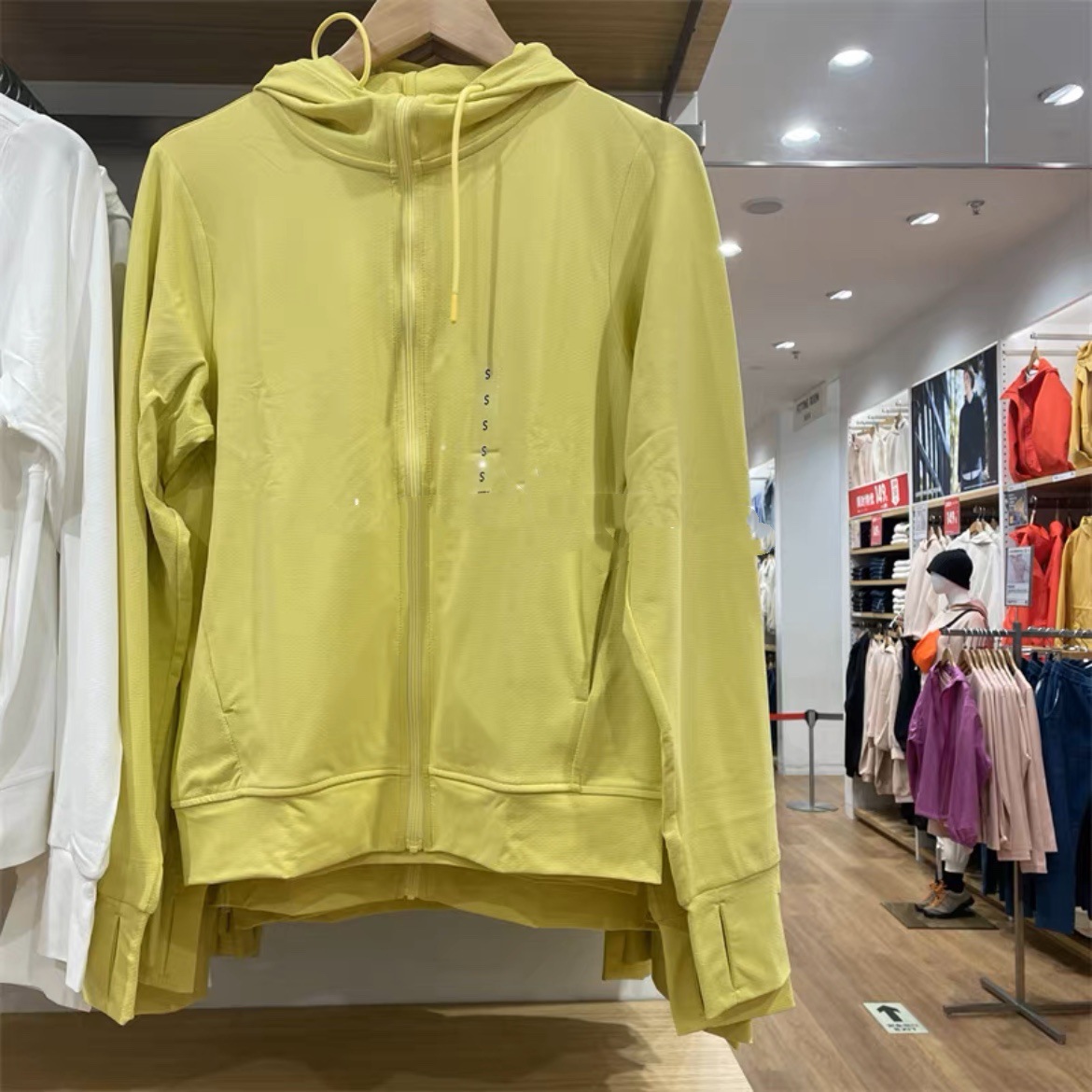 Mujeres 2023 verano anti-UV cremallera de malla con capuchón de bolsillo abrigo 456261