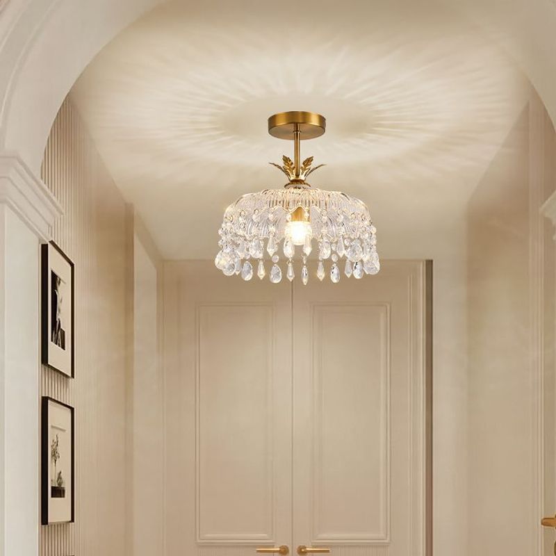Aisle Lights, Corridor Lamps, Modern Minimalist Staircases, Entrance Hall Balcony Lights, French Crystal Lights, Small Chandeliers, Light Luxury