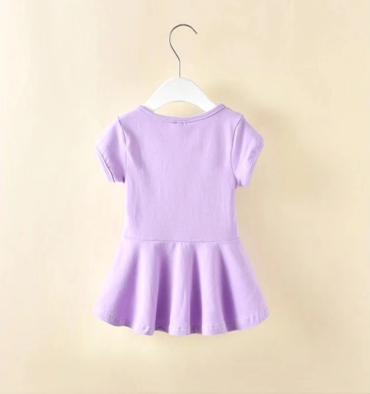 Princess Solid Color Cotton Girls Dresses display picture 4