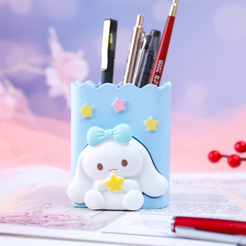 Creative European-style doll pen holder ornaments, cute and cute Guigui rabbit children's study desk decorations