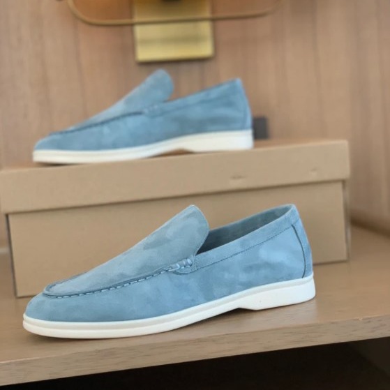 Men's Slip-On Sneakers With Soft Rubber Soles, Suede Casual Shoes, Women's Large-Size Loafers_vogvips.com