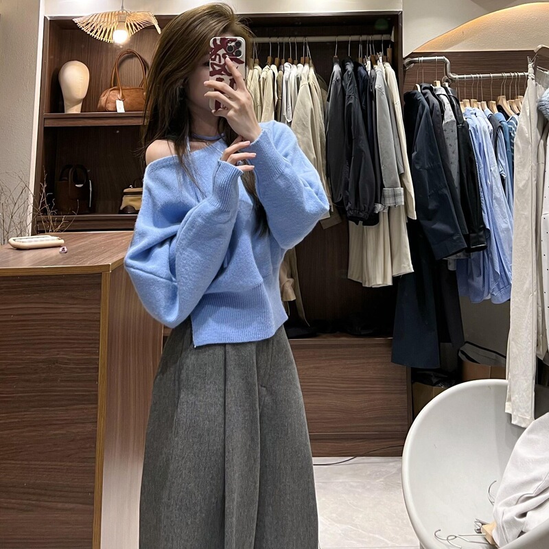 2025秋季穿搭一整套女新款韩系感长袖上衣百搭显瘦裤子两件套|undefined