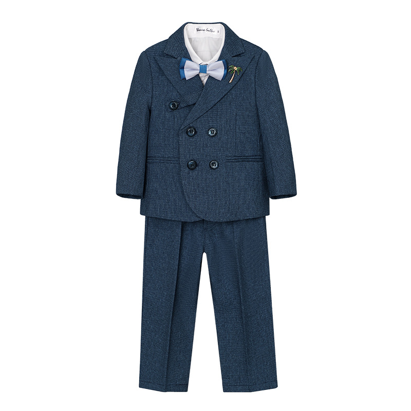 Laste väikeste nägusate poiste kevad- ja sügiskleit Briti stiilis, lillepoisi ja õpilase klaveriõhtujuht._voghion.com