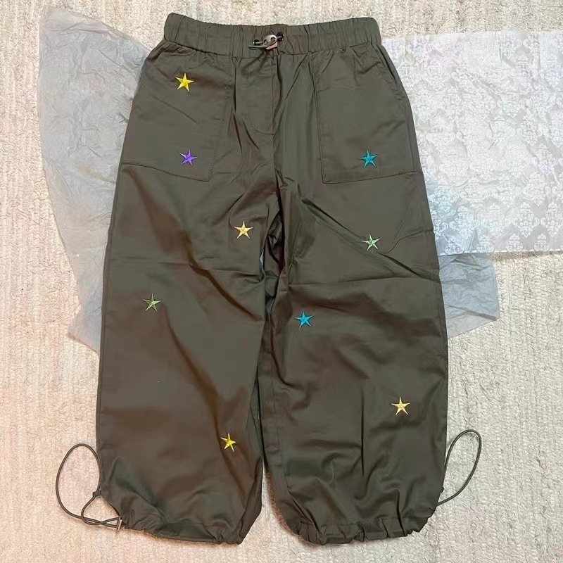 【レッグタイデザイン】子供用オーバーオール韓国風子供服春新作女の子おしゃれカラースターパッチ|undefined