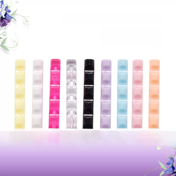 Portable Mini Nail Art Strip Pen Holder Japanese Style Transparent Crystal 5-Slot Multi-Color Selection Japanese Style