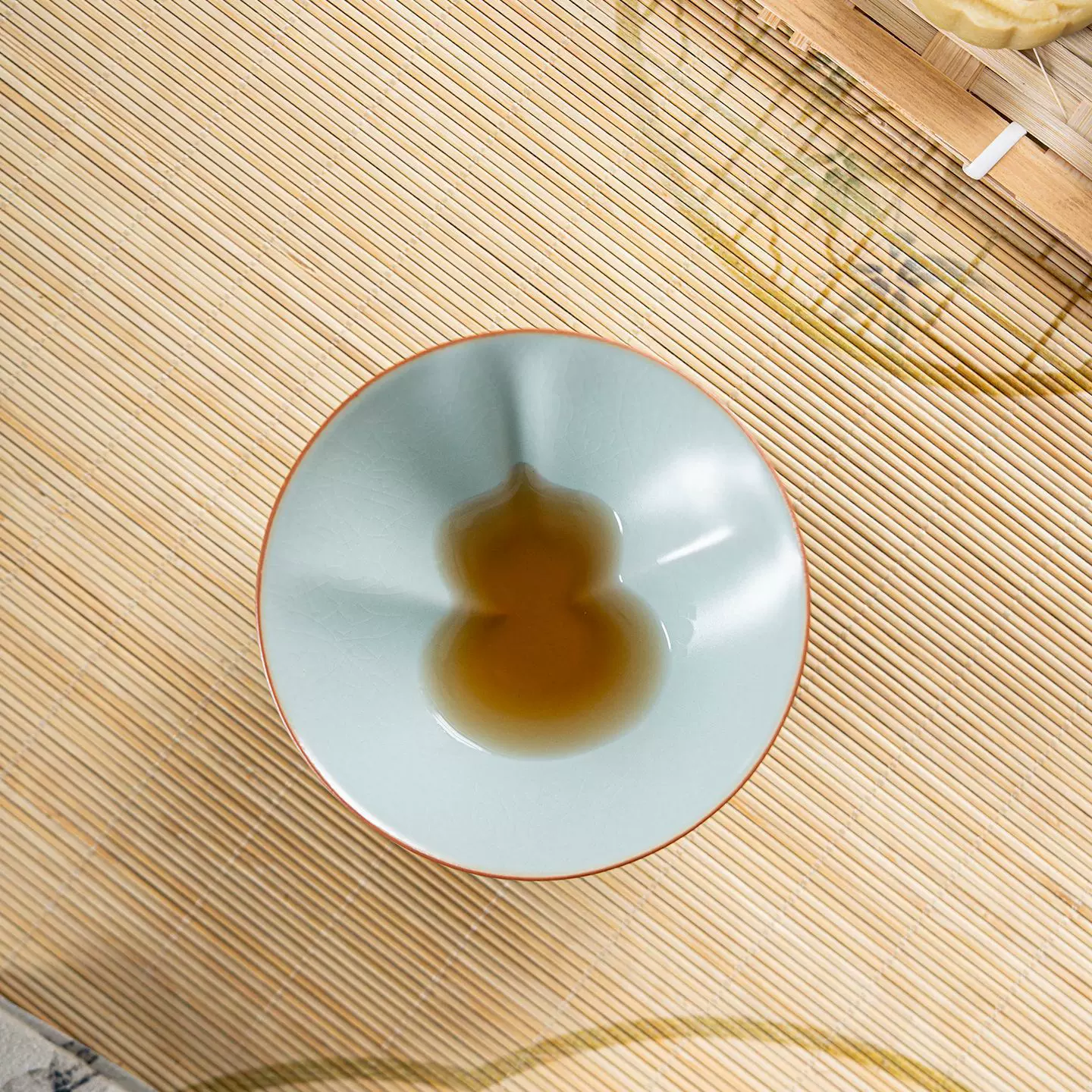 汝窑福禄主人杯单杯品茗茶杯陶瓷个人功夫茶具汝瓷葫芦乾坤杯