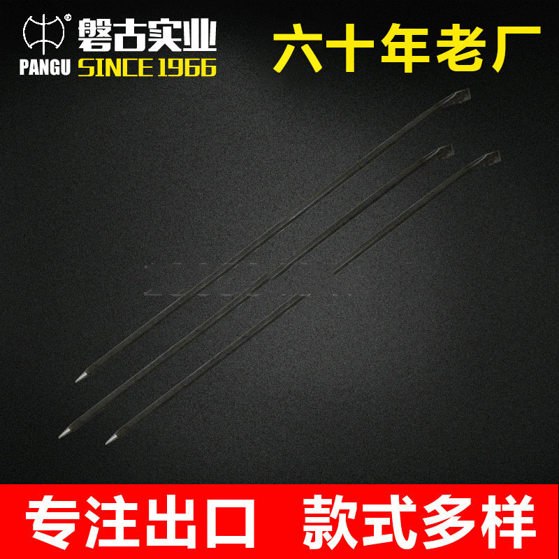 美式撬棍500mm  镀铬尖头不锈钢撬棍 六棱撬棍