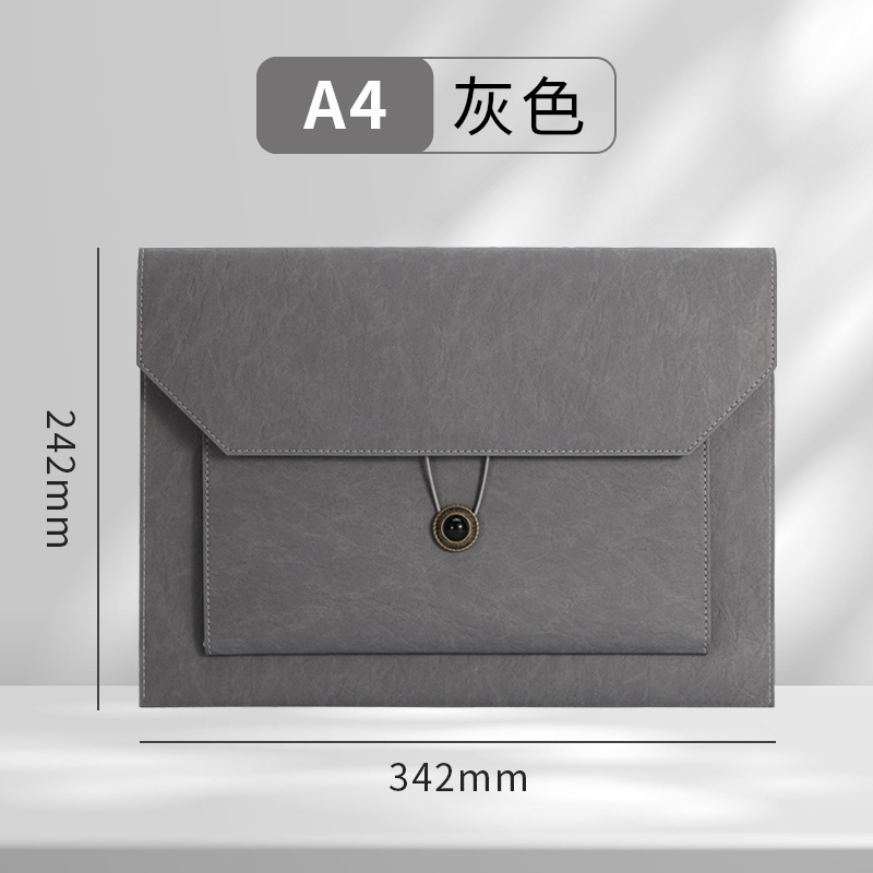 跨境A4仿皮商务档案袋 大容量收纳文件夹包 企业logo文件袋批发|undefined