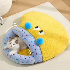 新款猫窝冬季保暖半封闭式猫床猫咪用品幼猫睡袋四季通用跨境批发