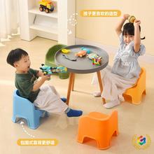 婴幼儿童塑料小凳子靠背椅加厚宝宝沙发餐椅小椅子防滑板凳洗澡凳