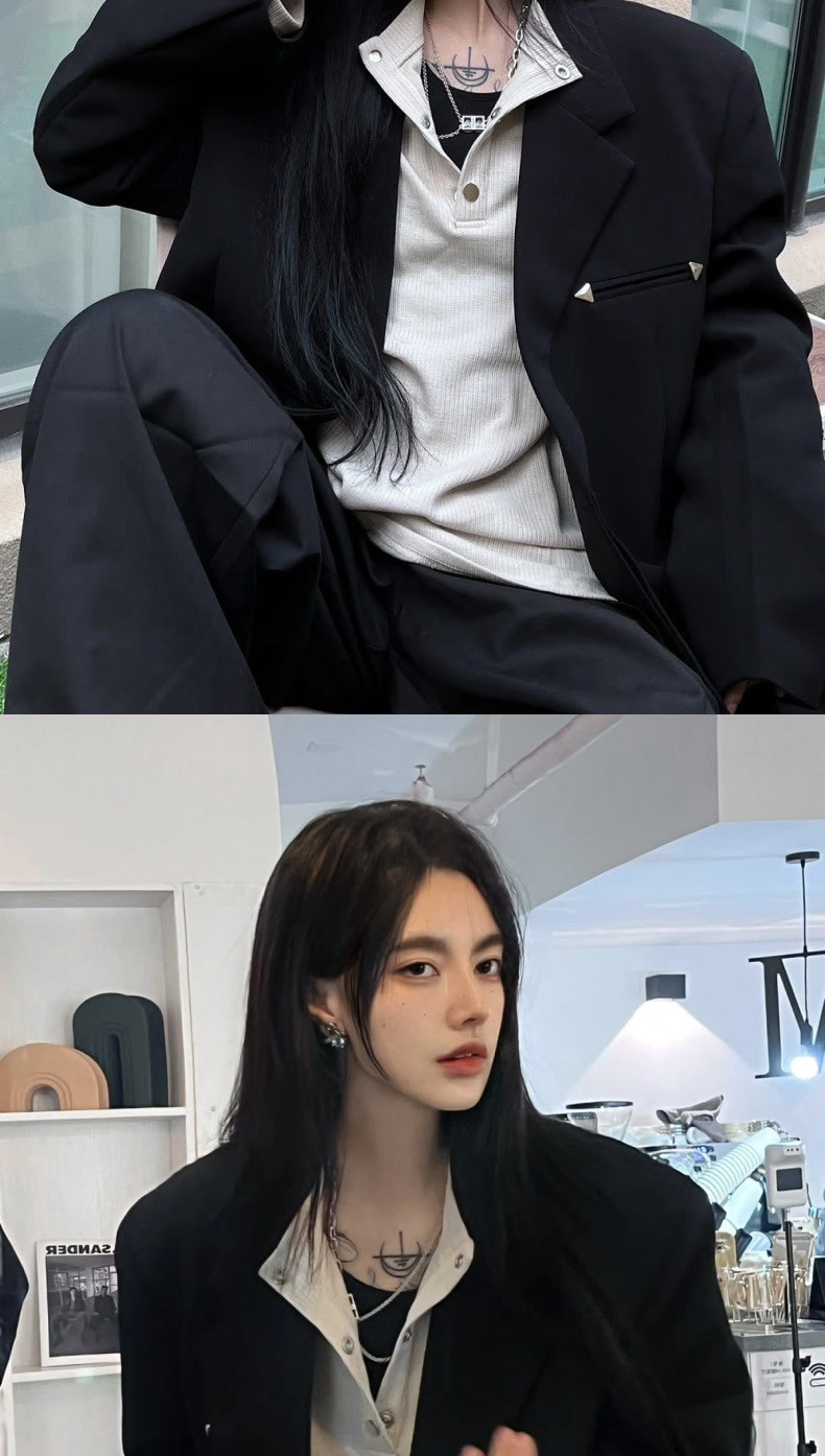 Black Slim-fit Women's Blazer For Spring Autumn Elegant Jacket_voghion.com