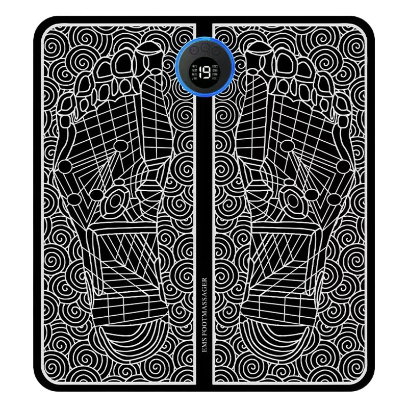 Inteligente EMS masaje estera del pie pulso fisioterapia pie Mat micro corriente pie masajeador de pies USB recargable