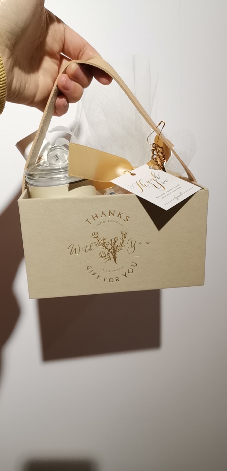 香槟色长方形皮绒礼盒-cm直径