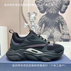 2023跑步鞋秋冬季情侣款运动鞋透气网面拼接老爹鞋时尚舒适跑步鞋