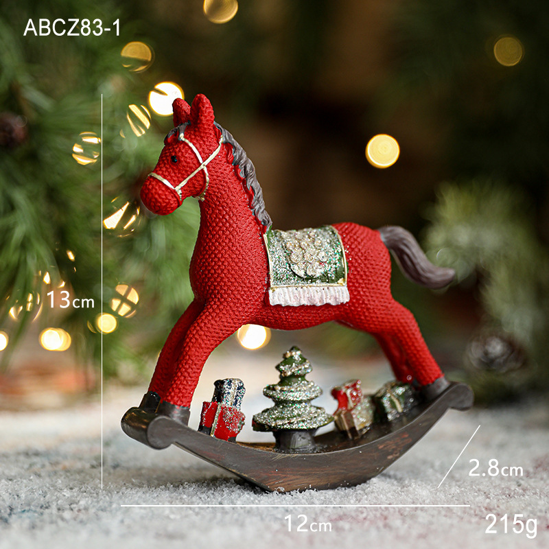 新しいアイデアクリスマスプレゼント置物クリスマス装飾樹脂サンタクロース人形デスクトップ芸術品置物|undefined