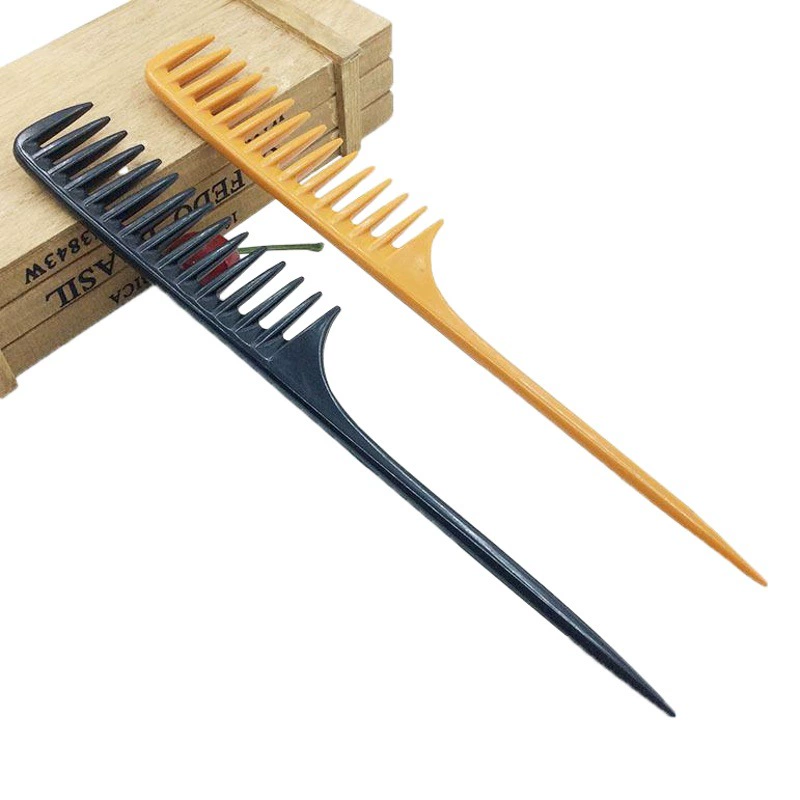 Парикмахерская Расческа с широким зубом и Острым Хвостом Расческа с тонким зубом вьющиеся волосы утолщенные прямые расческа для волос стилист Расческа с толстыми зубьями прямой гребень для волос