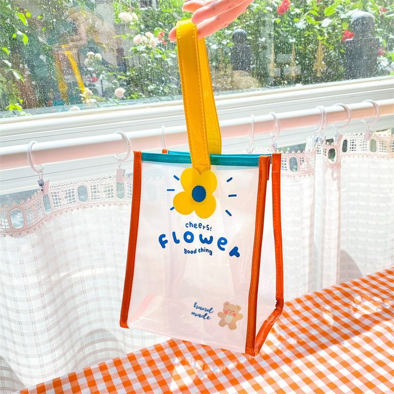 Cartoon matte cute small handheld small bag PVC