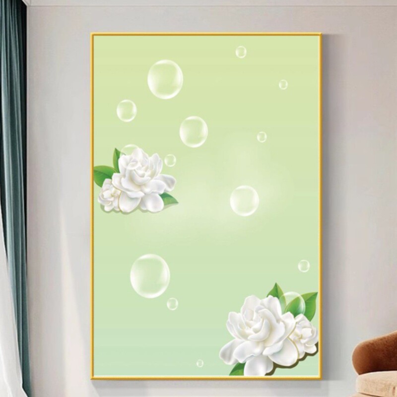 极简黑白灰客厅装饰画高级感铝合金框抽象挂画落地画玄关沙发壁画|undefined