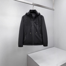 欧洲站男士休闲棉衣 连帽大牌保暖百搭爆款 厂家直销2025秋冬新款