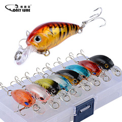 Lure Mini Rocker Fat Minnow Micro 4.5CM/4G Slow Sinking Noisy Plastic Fake Baits Set for Largemouth Bass and Yellow Catfish