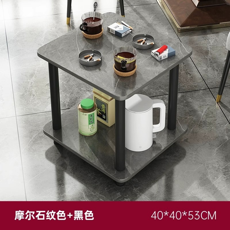 Mesa de mahjong, mesa de centro, estante de té, mesa lateral pequeña de doble capa móvil, sala de ajedrez y cartas, mini mesa de té especial para jugar a las cartas