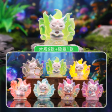 国潮家居装饰风雅九尾狐植绒盲盒创意办公桌面摆件送朋友伴手礼