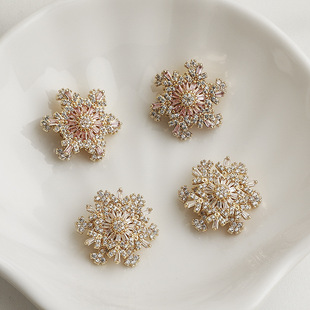 14K����ɫ��ʯ�����Dѩ������ ����朴������ diy�Ʒ���