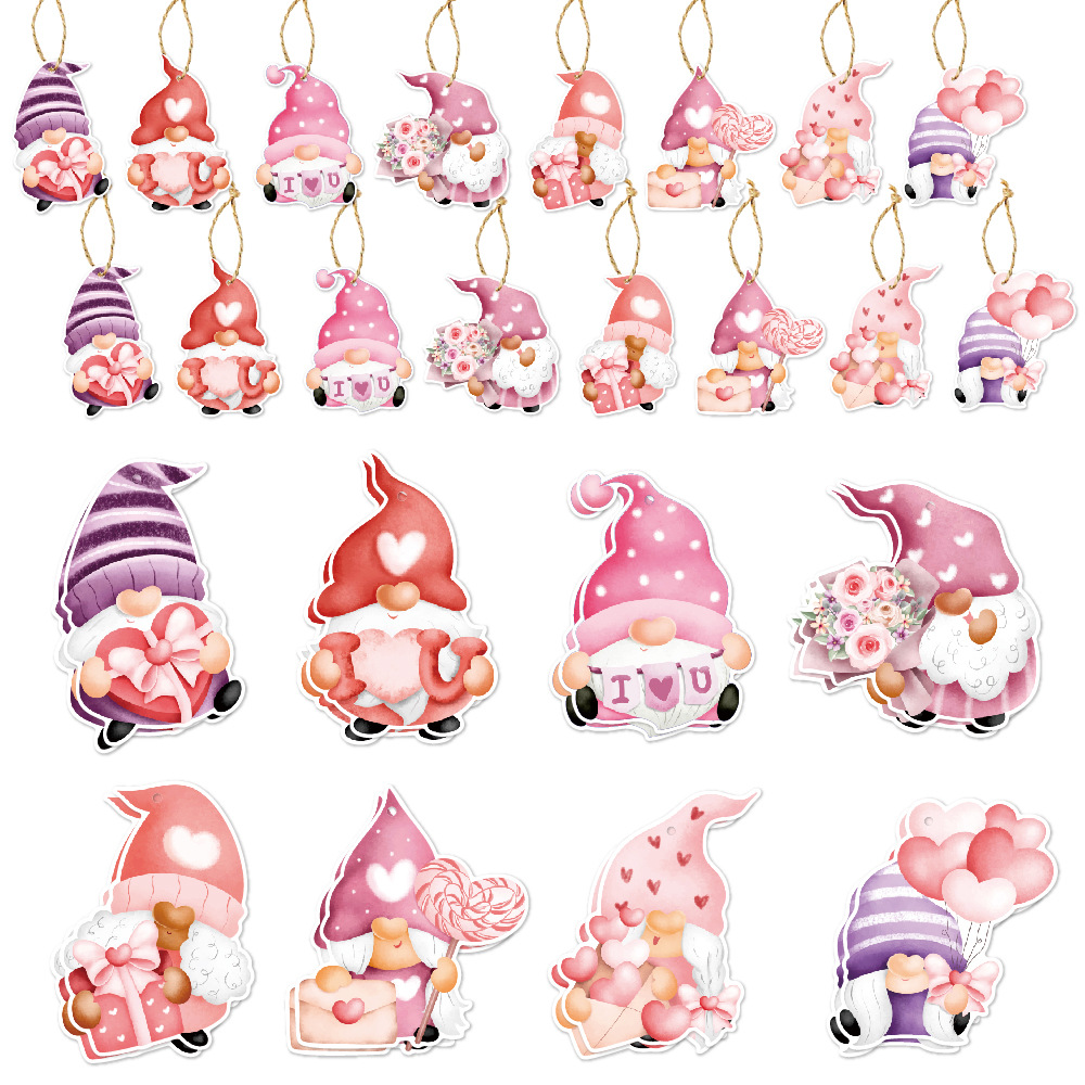 Nuevo Día de San Valentín decoración etiqueta adornos Día de San Valentín regalo decoración enano colgante boda decoración romántica