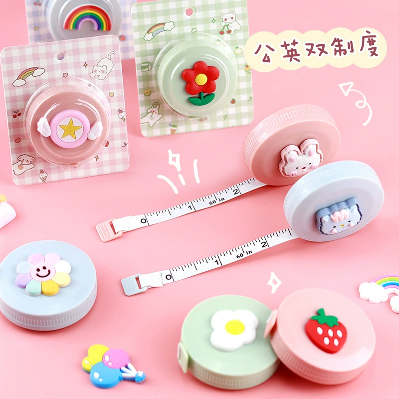 Мини мультфильм Рулетка милый портативный метр мера талии маленькая рулетка мера высоты три меры мягкая линейка