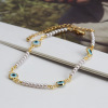 Ankle bracelet from pearl, fashionable beach chain, European style, simple and elegant design, wholesale