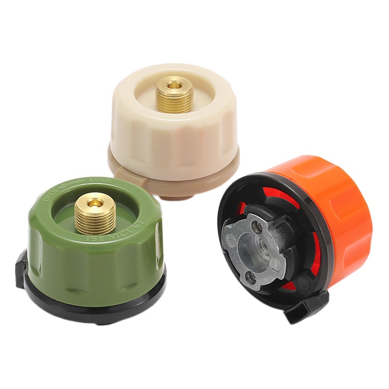 Outdoor Cassette Stove Adapter Gas Tank Adapter Valve Camping Style Stove Converter Brass Core Stove Adapter
