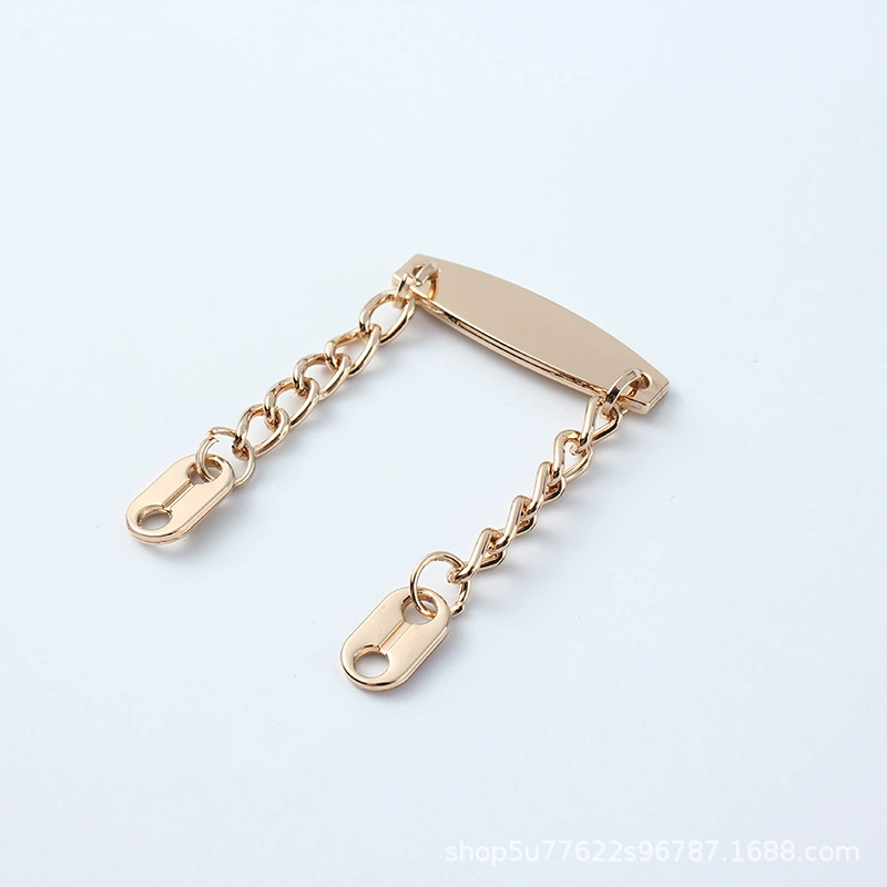 Заводская горячая продажа цепочки для одежды с этикеткой, настраиваемые логотипы для украшения головных уборов, фурнитура для одежды, табличка с названием цепочки