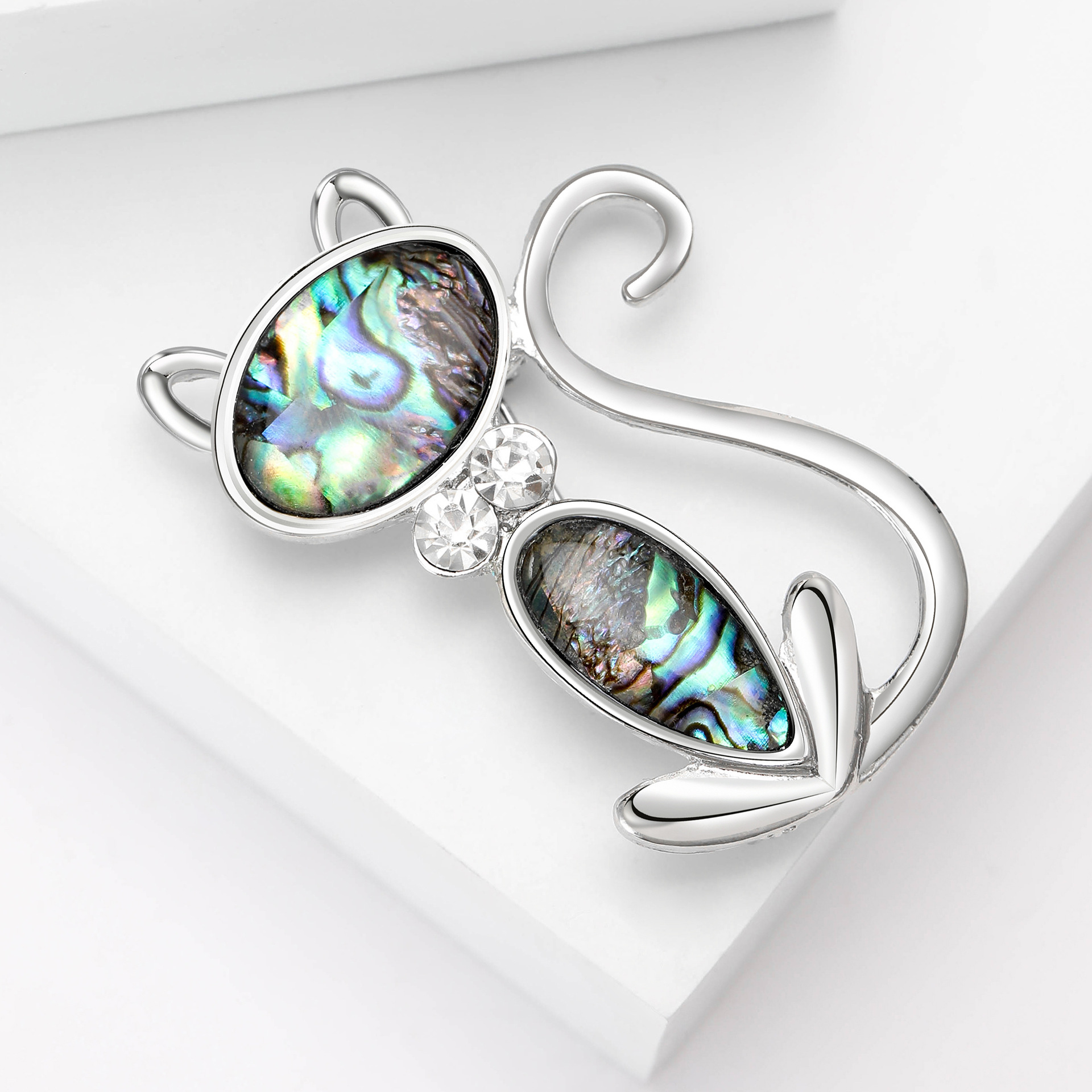 Alloy Material Cat Pattern Cute Pin Cat Alloy Women's Brooches