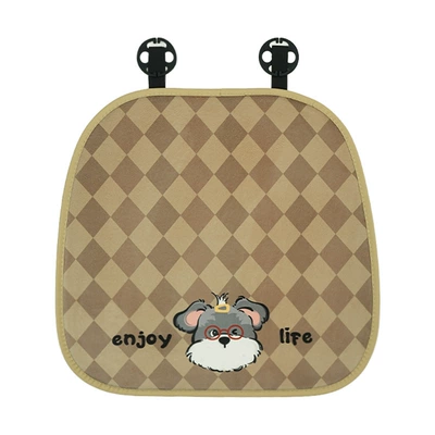 Seat cushion, seat cover — Seat Cushion Universal for All - plush-rhombus-schnauzer-seat-cushion-front-row