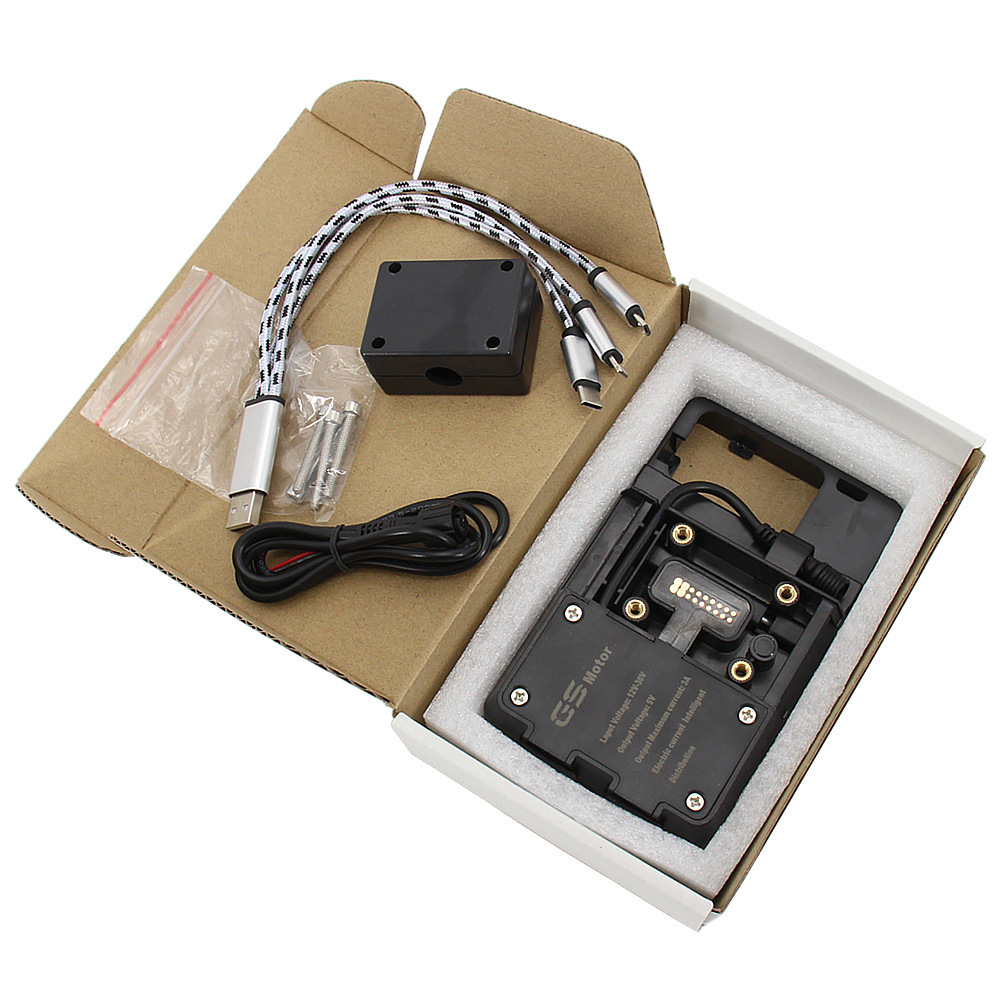Motorcycle modification accessories universal mobile navigation bracket USB charger wireless charging cross-border exclusive