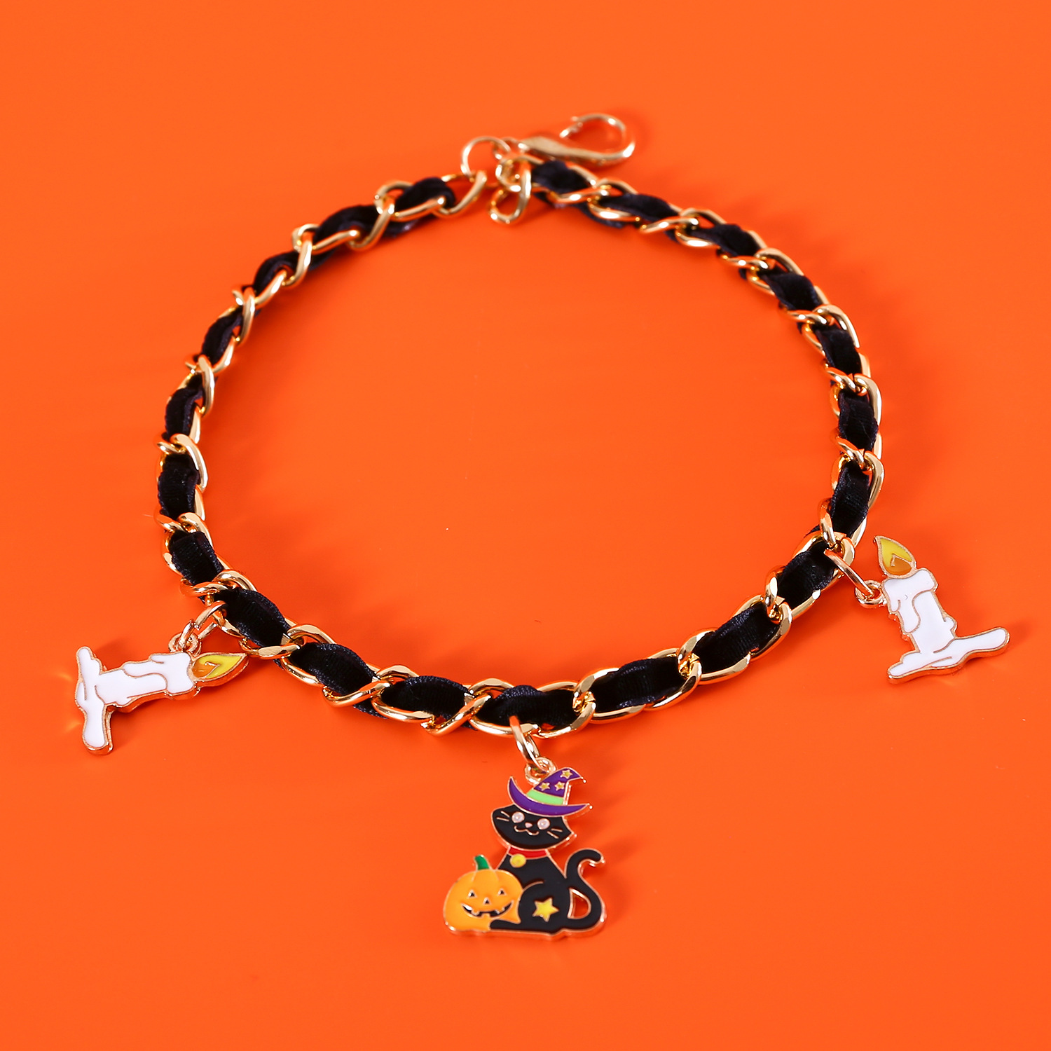 2023 mascotas collar de Halloween terciopelo metal goteo murciélago calabaza araña colgante accesorios gatos perros collar