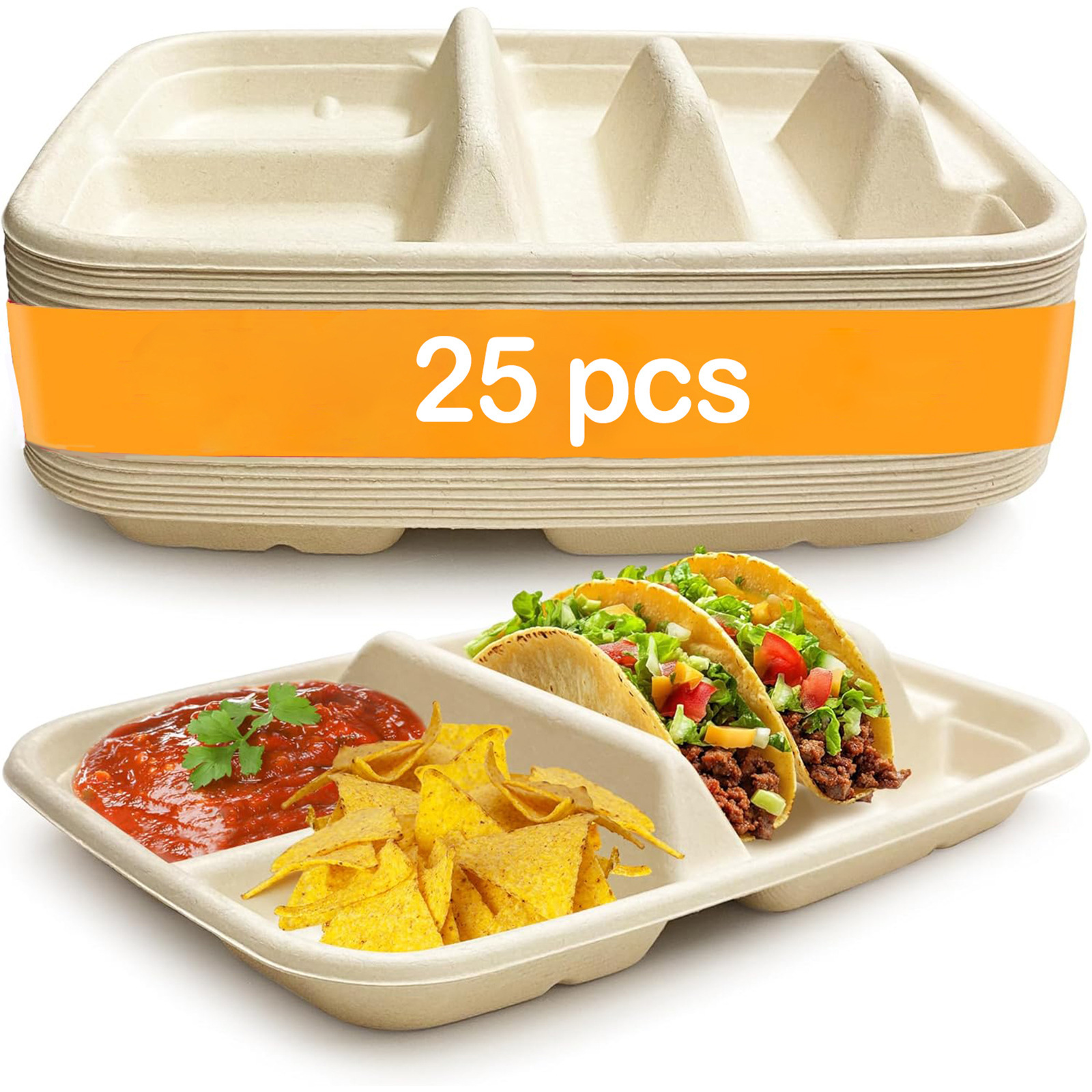 25pcs塔克盘 墨西哥玉米饼卷饼用的taco餐盘卷盘卷托架