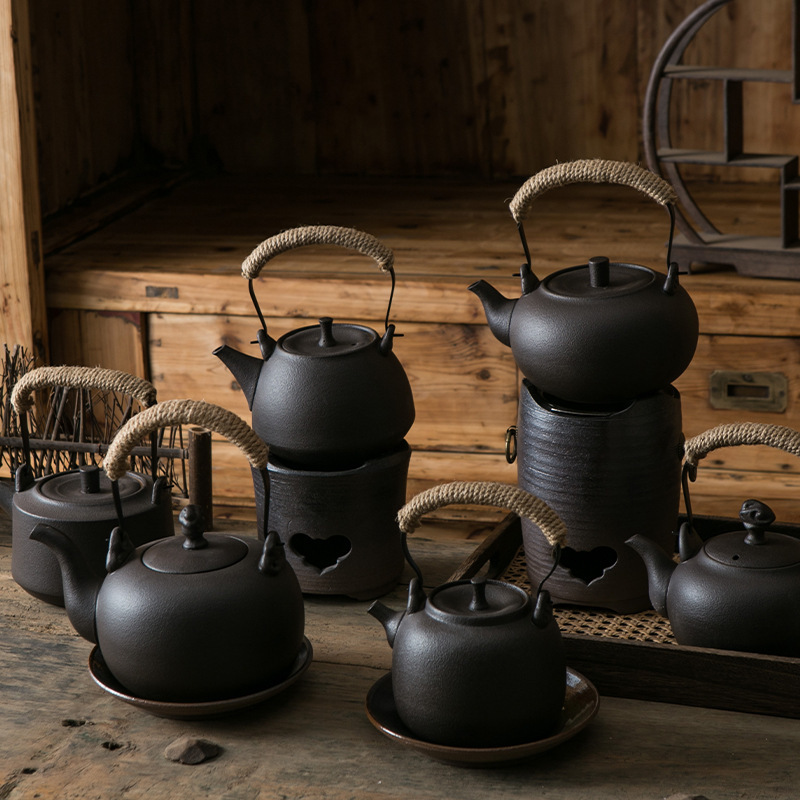 新款半手工煮茶壶家用泡茶壶大容量烧水壶煮茶壶碳炉酒精炉